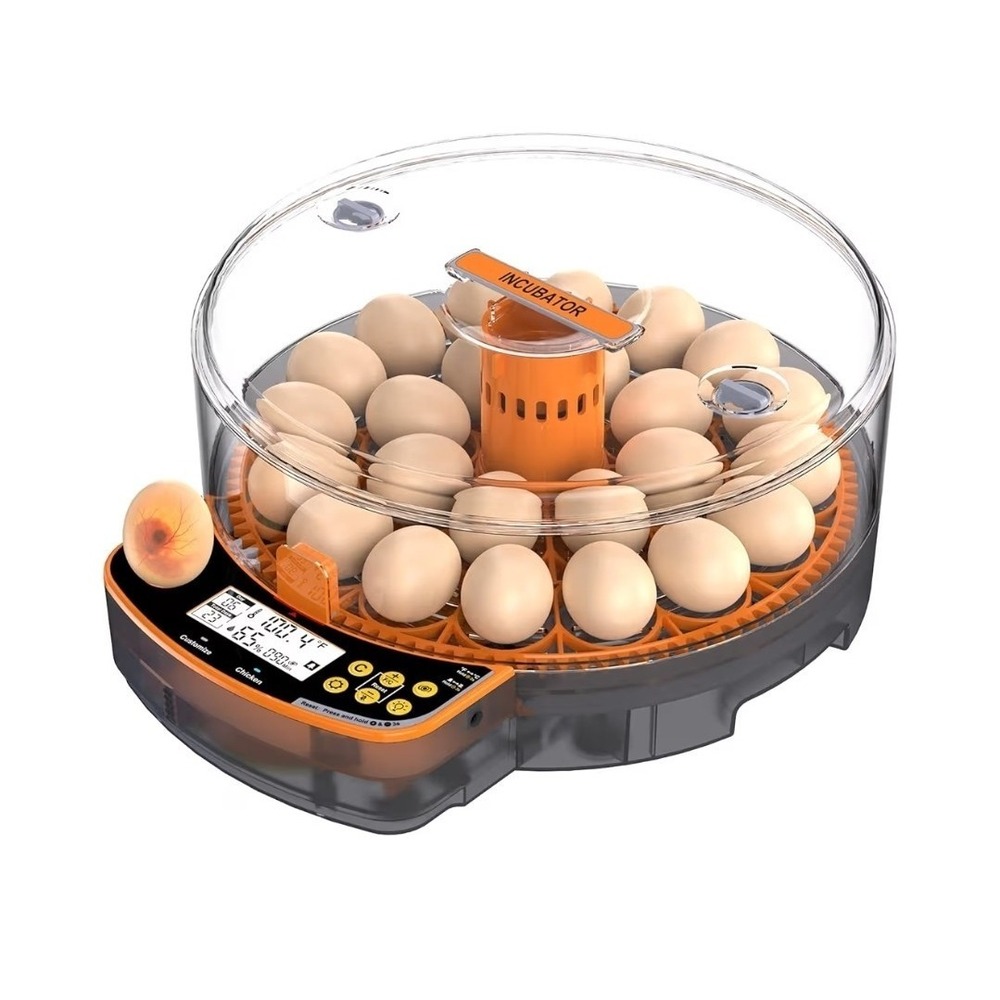 24 Egg Smart Incubator Auto‎ Turner Temp & Humidity Control Candler Turner Alarm
